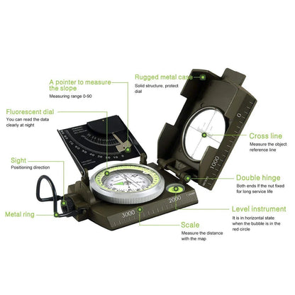 Mulitifunctional High Precision Military Compass
