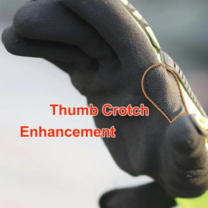 Cut Resistant Safety Work Gloves Anti Vibration Anti Impact Oil-proof Protective With Nitrile Dipped Palm