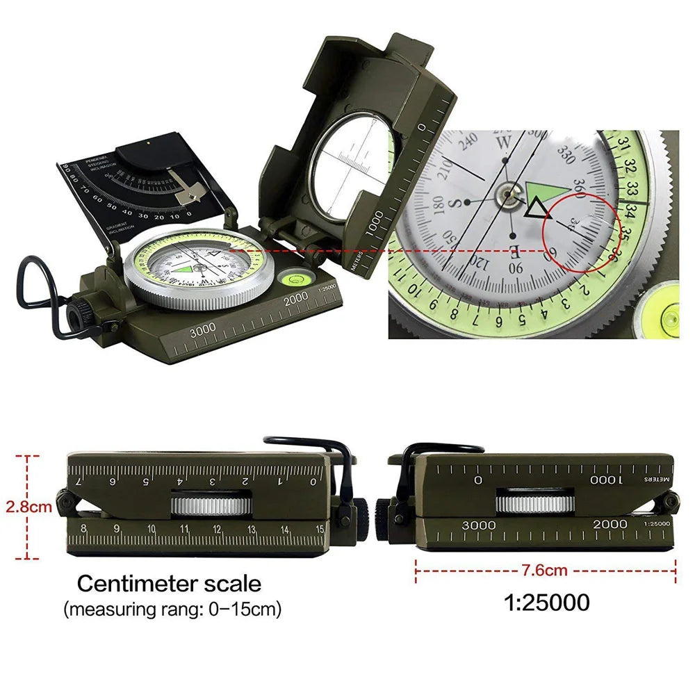 Mulitifunctional High Precision Military Compass