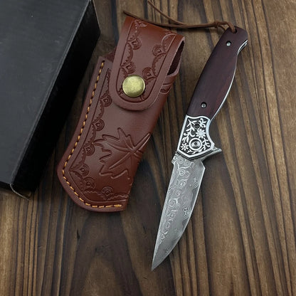 Adventurers Damascus Folding Knife