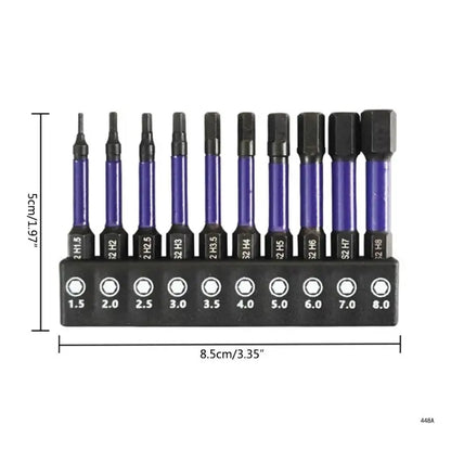 10Pcs Magnetic Hex Shank Set