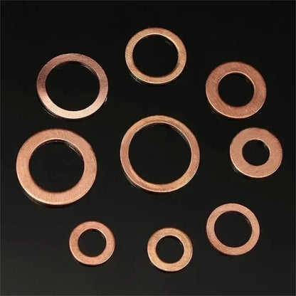 100/200Pcs/Box Copper Washer Kit