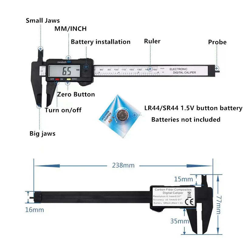 150mm Digital Vernier Caliper Gauge