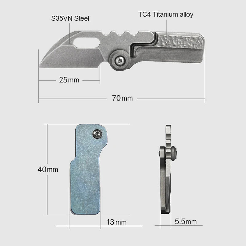 Mini Titanium EDC Folding Knife