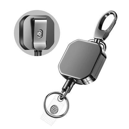 Heavy Duty Retractable Carabiner Keychain
