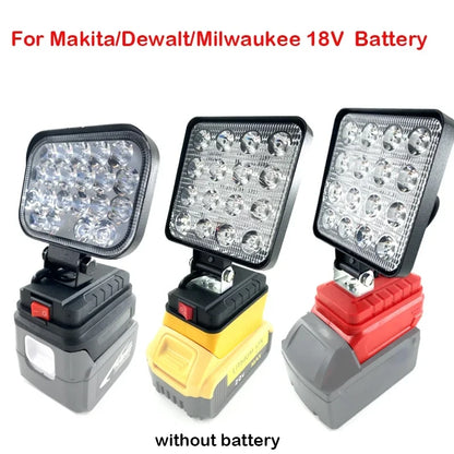 18V Li-ion Battery Work Light - DeWalt/Milwaukee/Makita