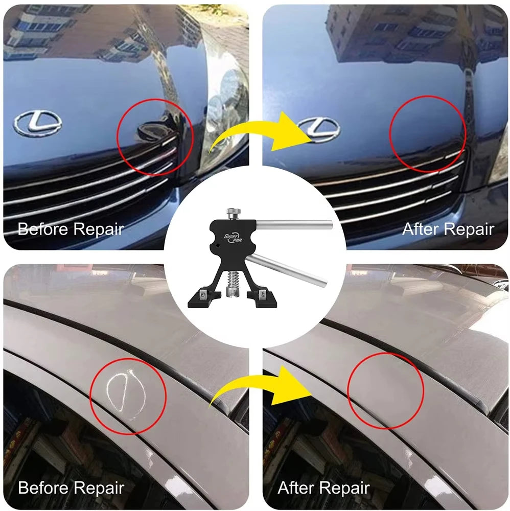 Super PDR Adjustable Car Dent Puller Paintless Repair Tools Kit  Auto Body Suction Cup Auto Dent Removal Tool Kits Dent Remover