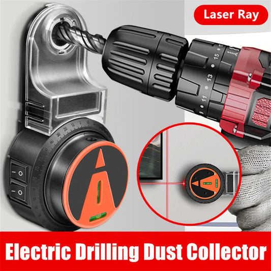 Electric Wall Suction Drill Dust Collector with Laser Level