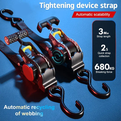 Retractable Auto Ratchet Strap