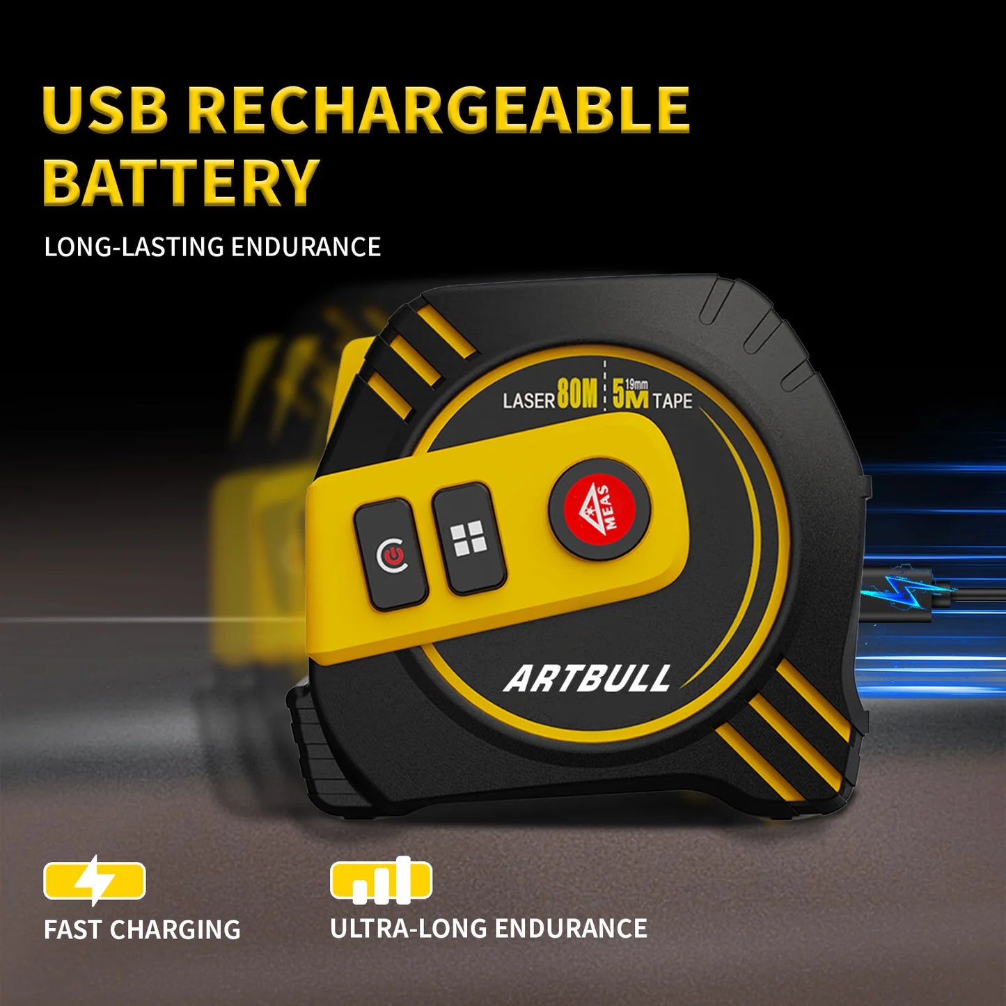 2in1 Laser Tape Measure