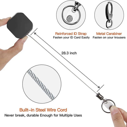 Heavy Duty Retractable Carabiner Keychain