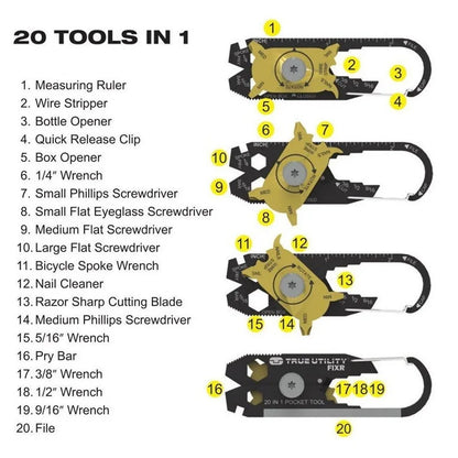 20-in-1 multi-functional wheel stainless steel