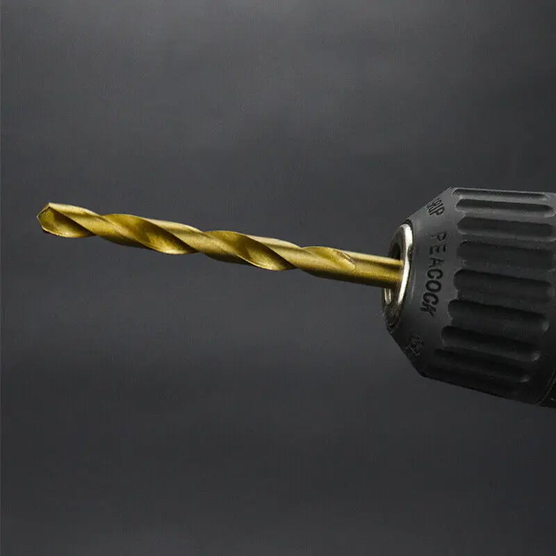 50Pc Titanium Coated Drill Bits HSS