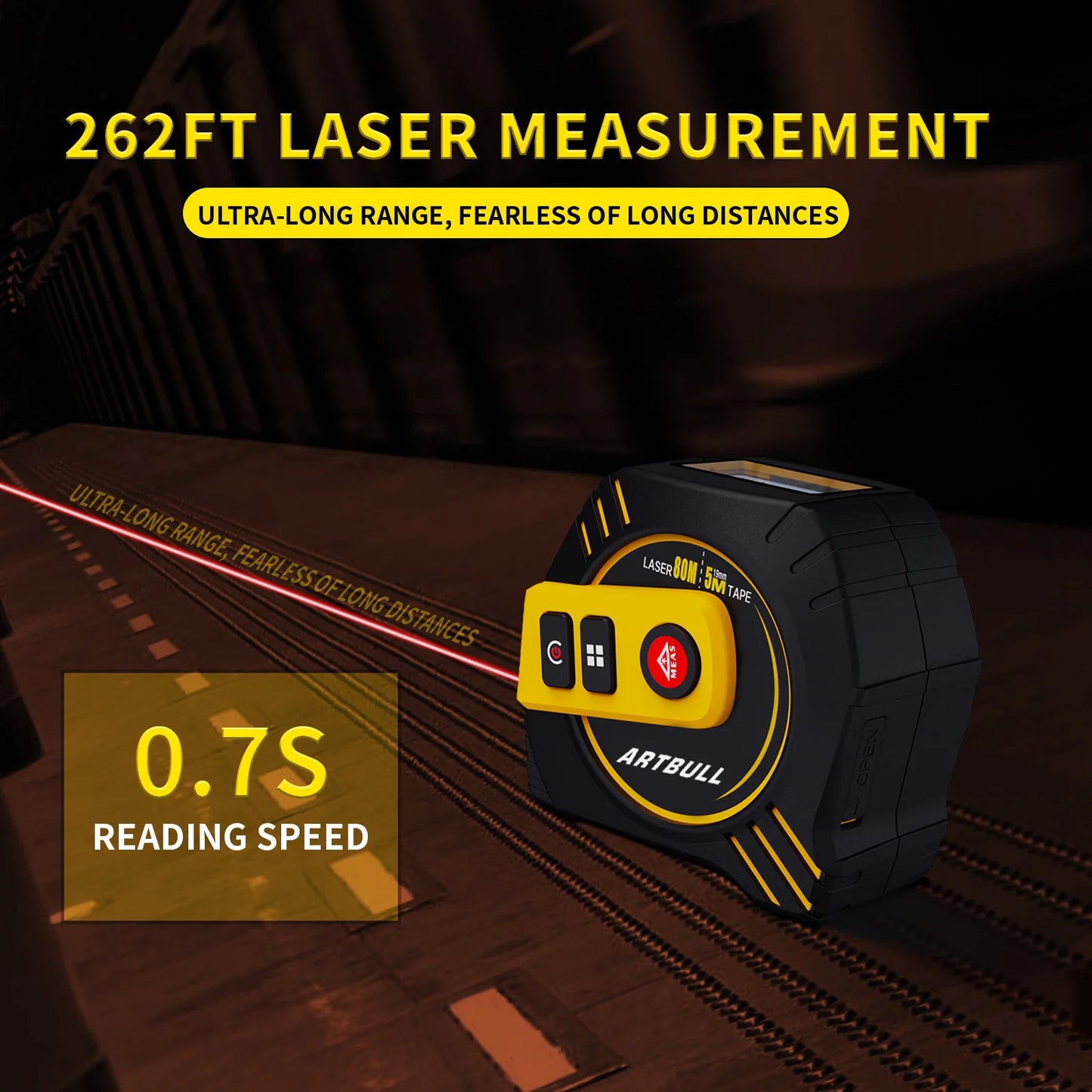 2in1 Laser Tape Measure