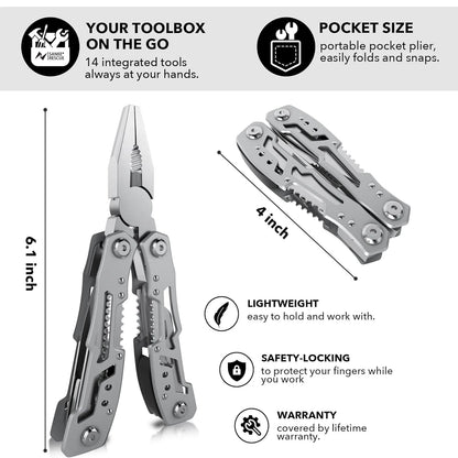 14 In 1 Multitool with Sheath