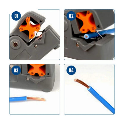 4/1pcs Automatic Stripping Pliers Wire Stripper Cable Wire Cutters Stripping Crimping Tool with Hexagon Wrench Tools Nippers