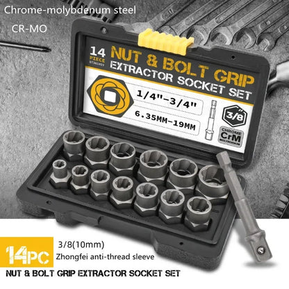 Bolt Nut Remover Set 14Pcs