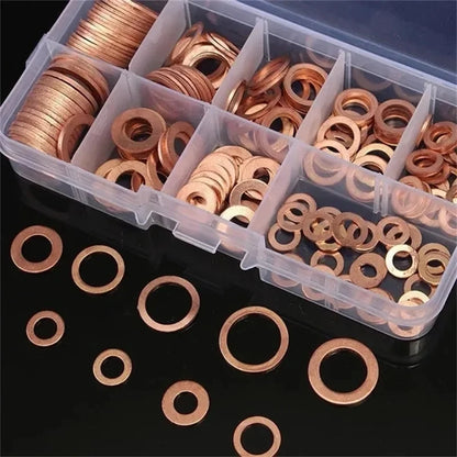 100/200Pcs/Box Copper Washer Kit